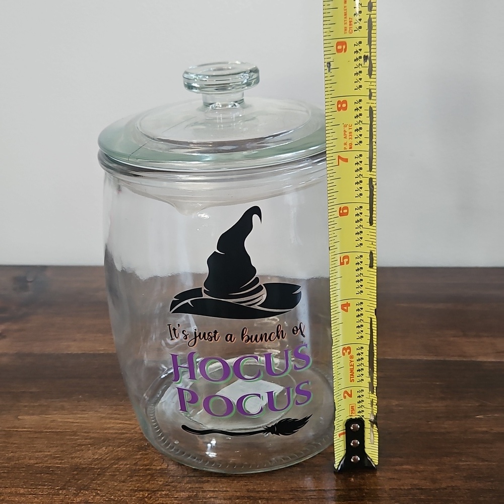 Disney Hocus Pocus Glass Jar with Black and Purple Design - Picture 6 of 7